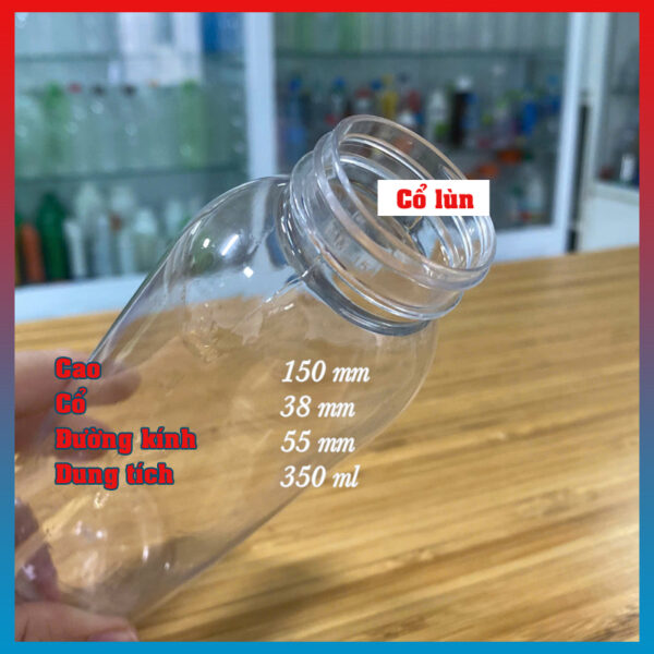 chai nhua tron co lun 350ml