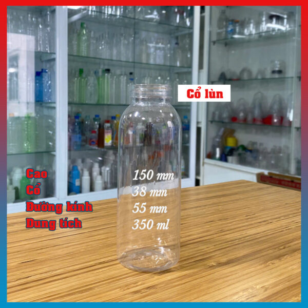 chai nhua tron co lun 350ml